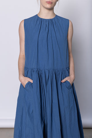 Pomme Ruche Dress - Medium Blue