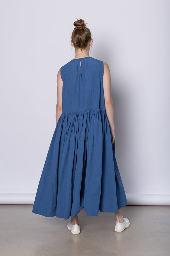 Pomme Ruche Dress - Medium Blue