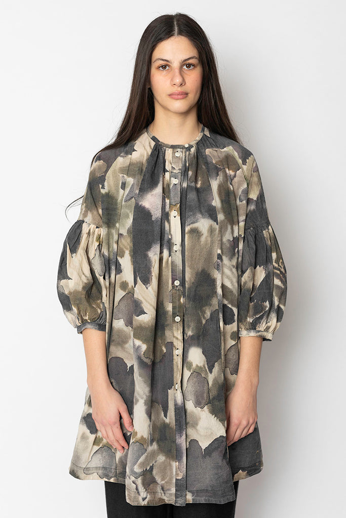 Printed 3 By 3 Shirt - Khaki