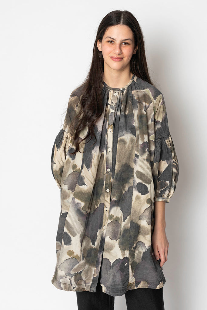 Printed 3 By 3 Shirt - Khaki