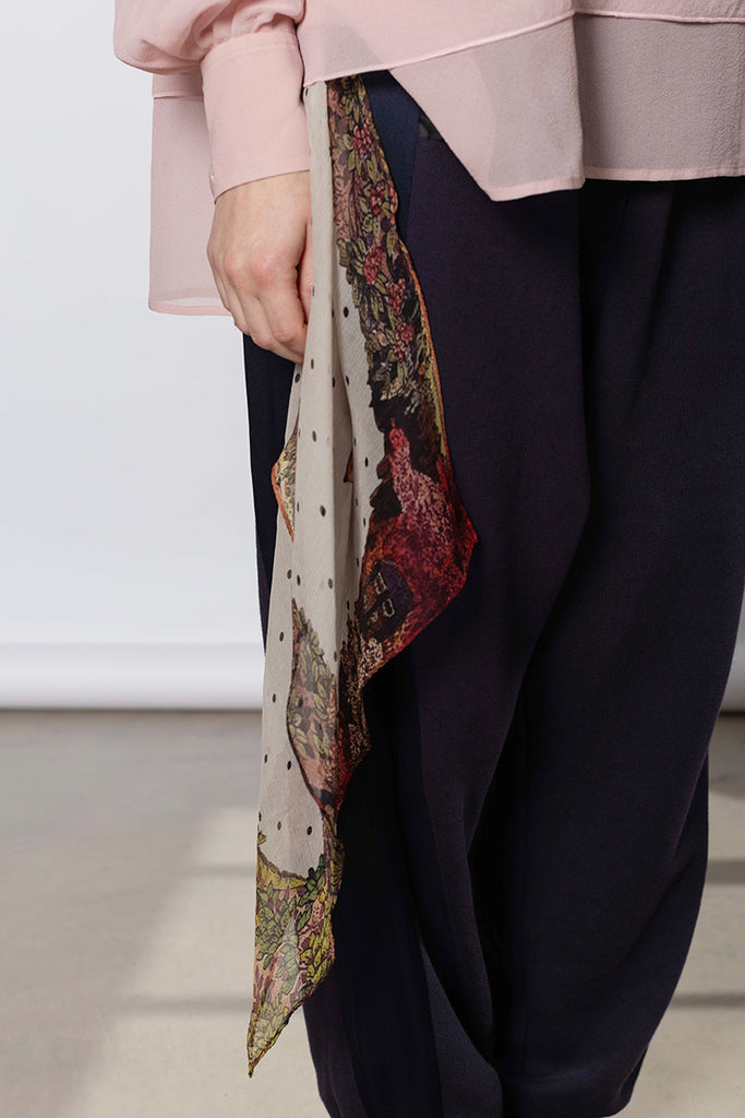 Printed Crepe Silk Scarf - Bambi