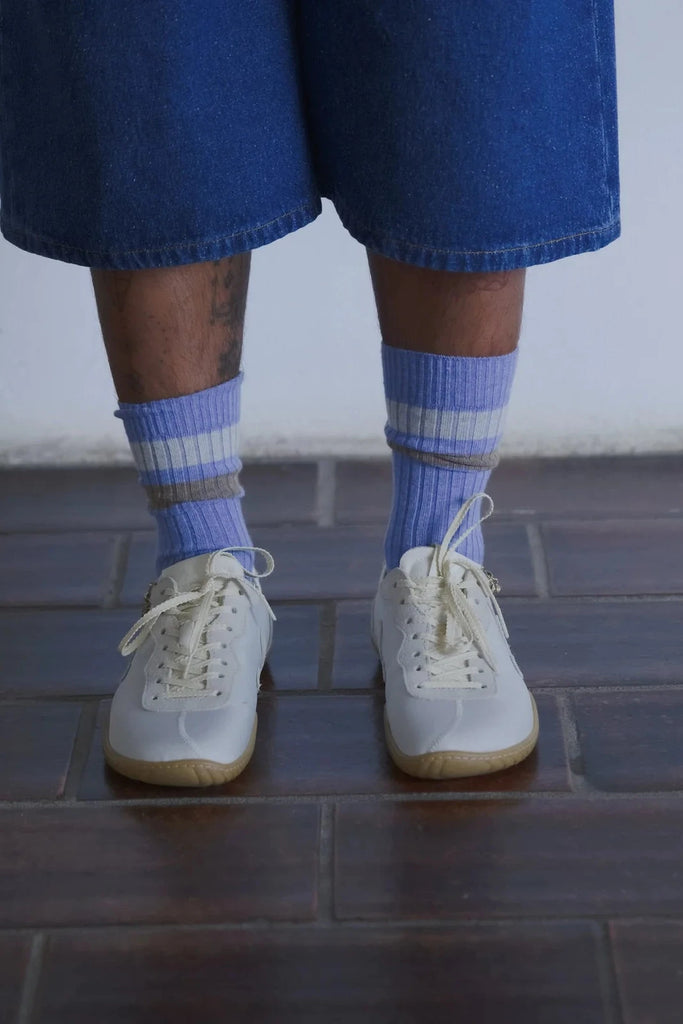 Race Ankle Socks - Blue Melange