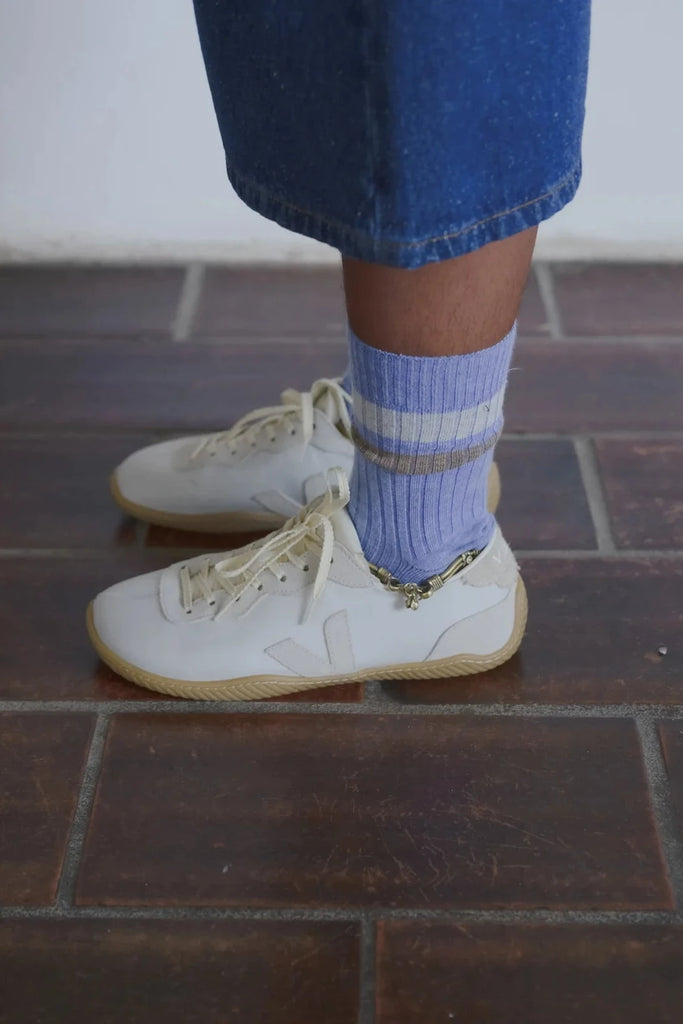 Race Ankle Socks - Blue Melange