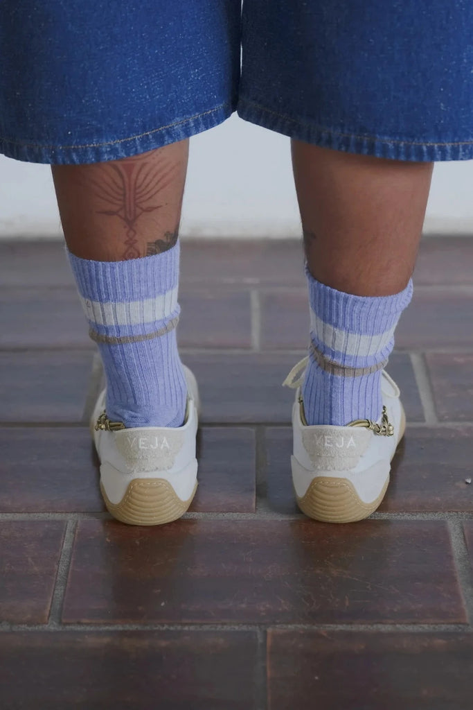 Race Ankle Socks - Blue Melange
