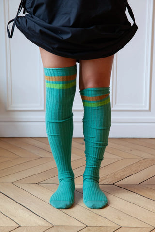 Race Over Knee Socks - Orbit Green