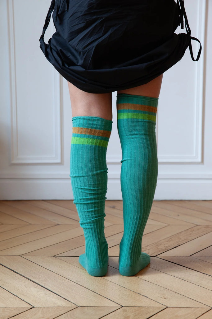 Race Over Knee Socks - Orbit Green