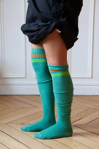 Race Over Knee Socks - Orbit Green
