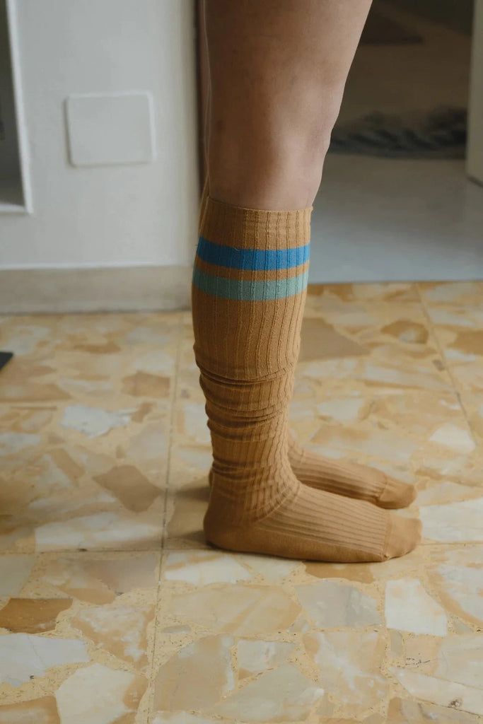 Race Over Knee Socks - Silva Brown