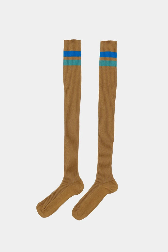 Race Over Knee Socks - Silva Brown