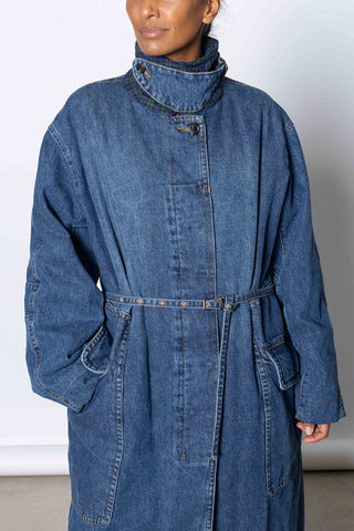 Rain Denim Coat - Indigo
