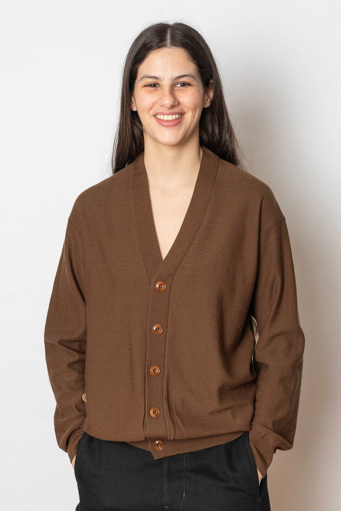 Relaxed Twisted Cardigan - Hazelnut Brown