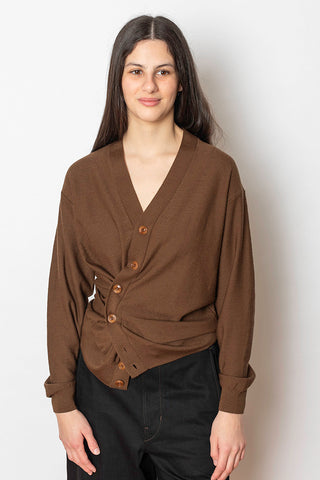 Relaxed Twisted Cardigan - Hazelnut Brown