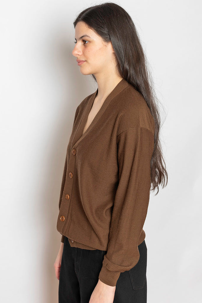 Relaxed Twisted Cardigan - Hazelnut Brown