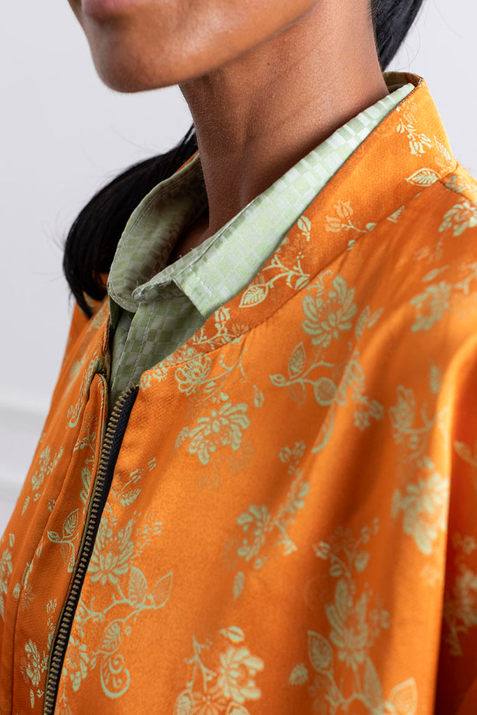 Reversible Bomber Jacket - Orange/Lime