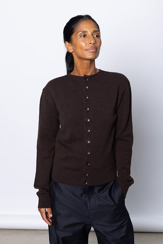 Reversible Buttoned Sweater - Ebony