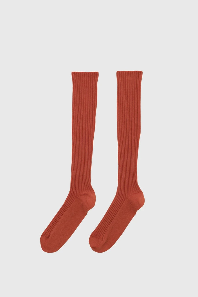 Rib Knee Socks - Scopa Red