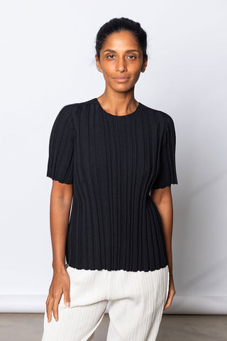 Rib Knit Top - Black