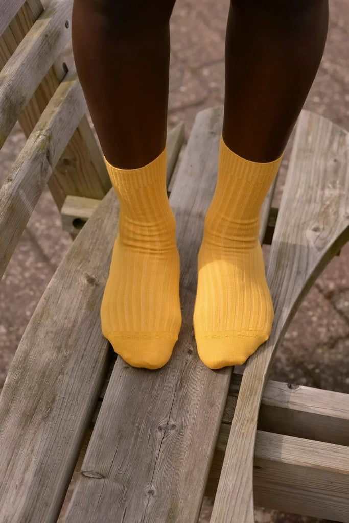 Rib Ankle Socks - Dacty Yellow
