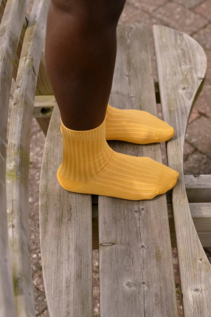 Rib Ankle Socks - Dacty Yellow