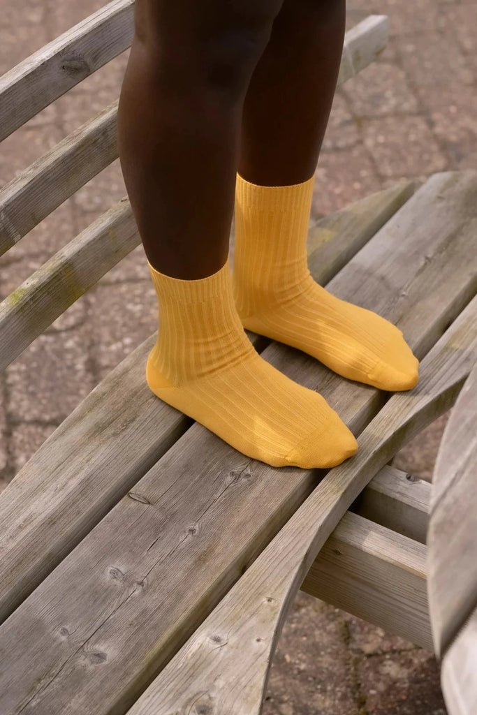 Rib Ankle Socks - Dacty Yellow
