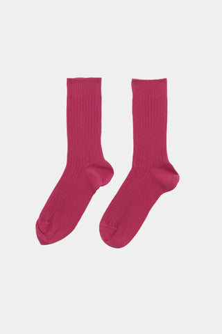 Rib Ankle Socks - Ovid Pink