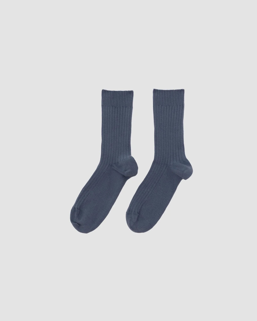 Rib Ankle Socks - Fiba Blue