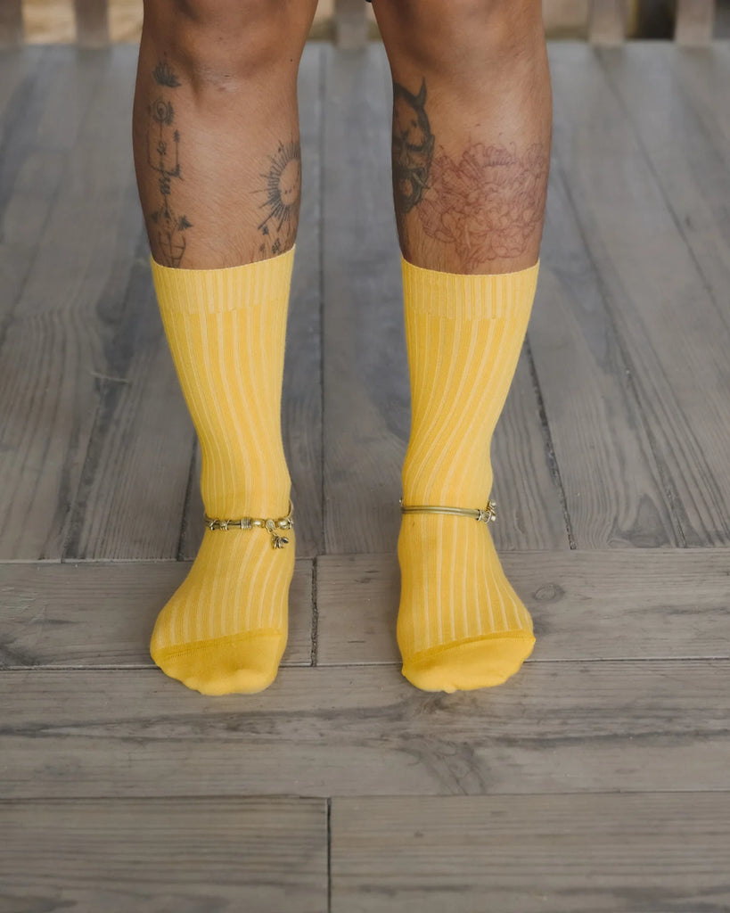 Rib Ankle Socks - Ecto Yellow