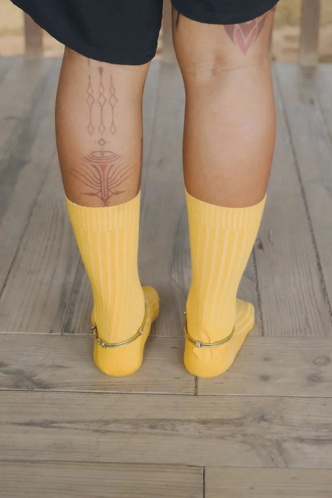Rib Ankle Socks - Ecto Yellow