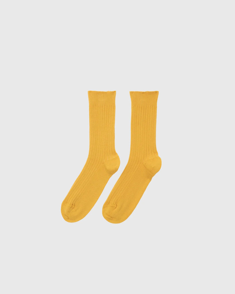 Rib Ankle Socks - Ecto Yellow