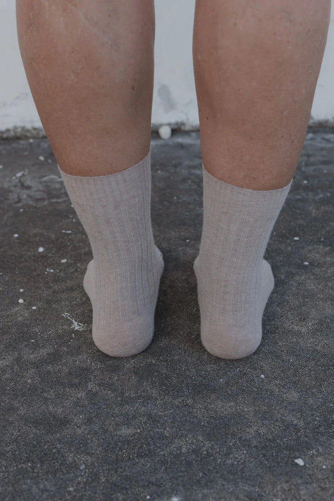 Rib Ankle Socks - Haptic