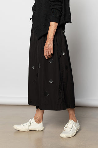 Right Tuck Drape Skirt - Black
