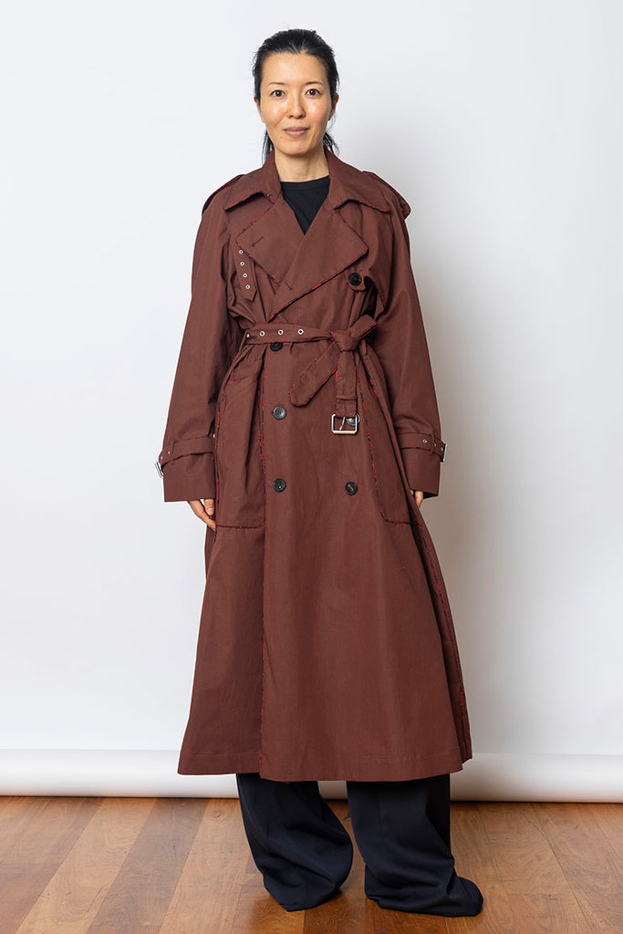 Risto Trench Coat - Dark Brown