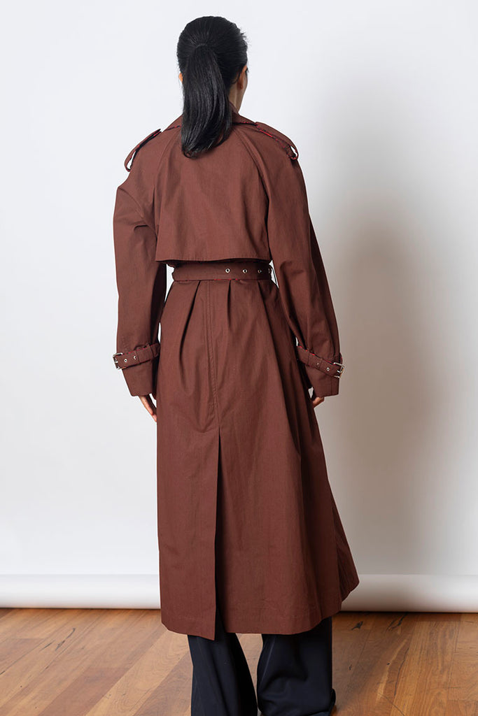 Risto Trench Coat - Dark Brown