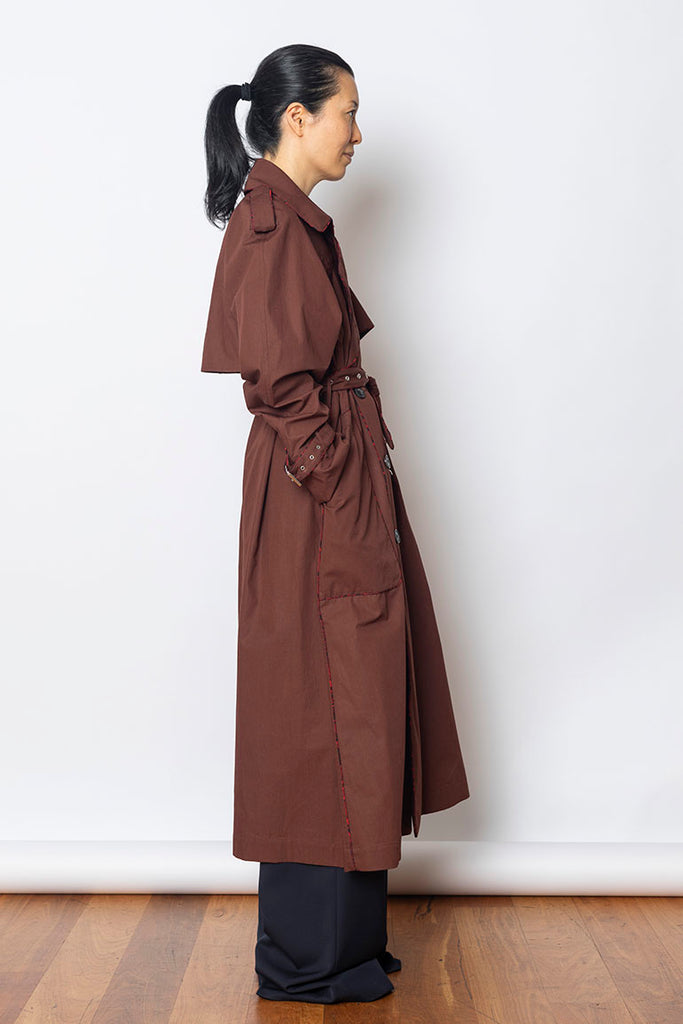 Risto Trench Coat - Dark Brown