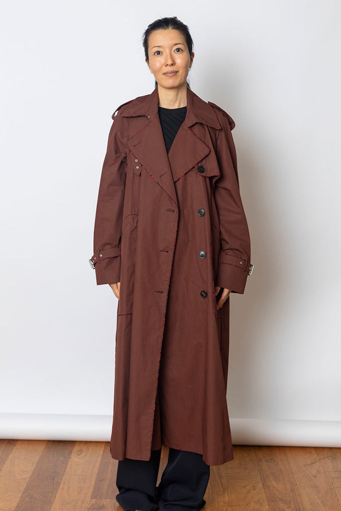 Risto Trench Coat - Dark Brown