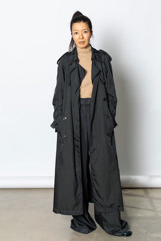 Ristos Overdyed Trench - Dark Green