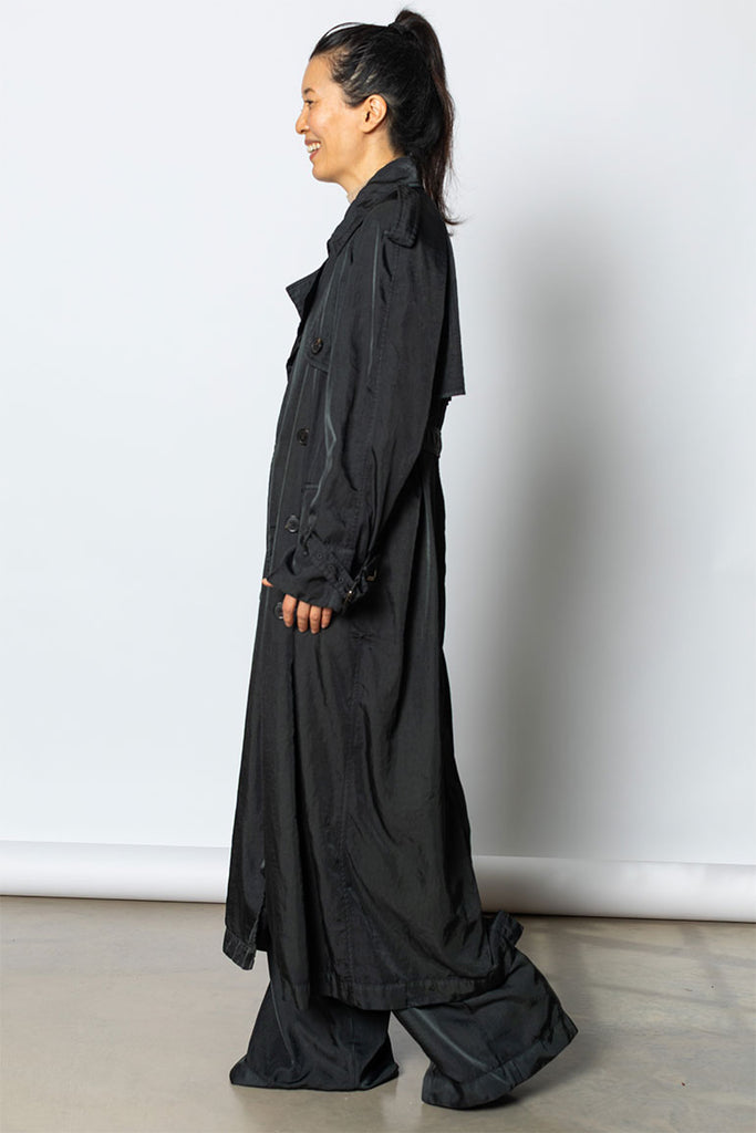 Ristos Overdyed Trench - Dark Green