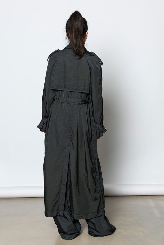 Ristos Overdyed Trench - Dark Green