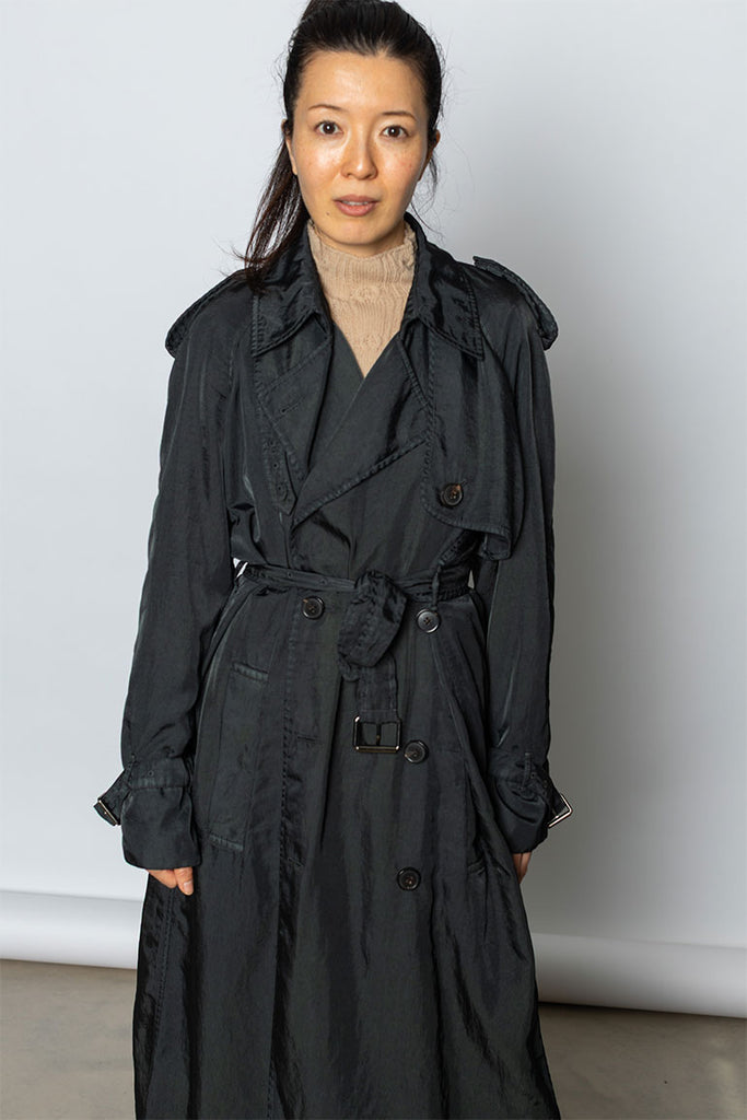 Ristos Overdyed Trench - Dark Green
