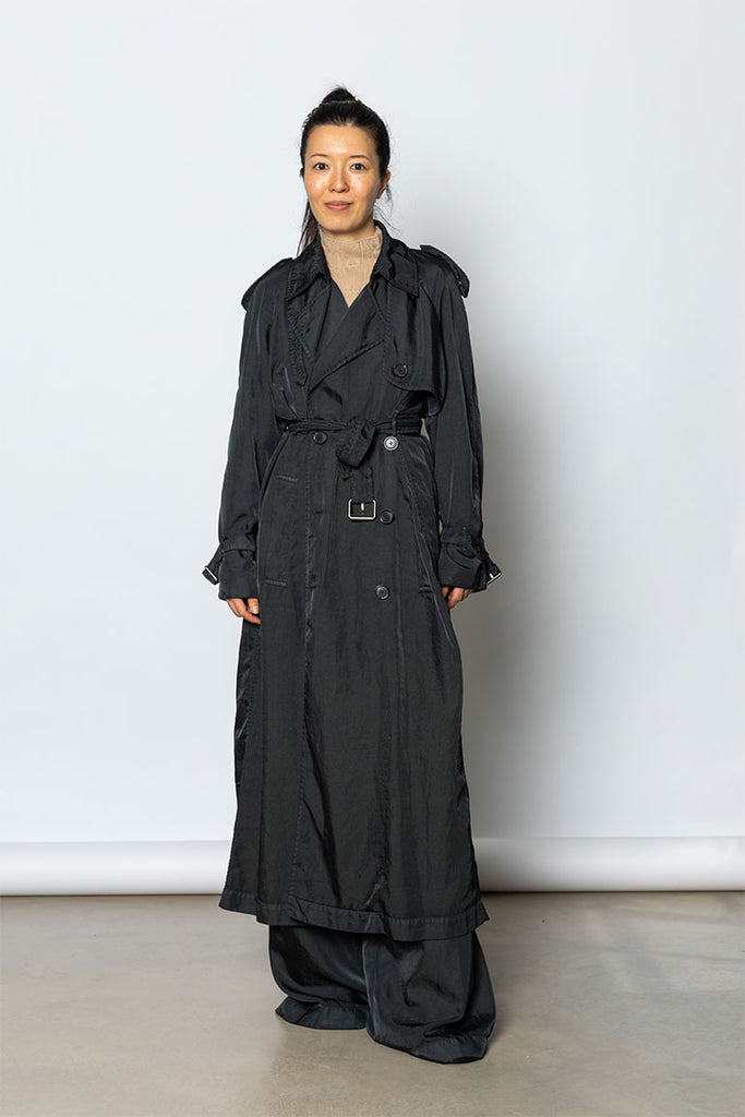 Ristos Overdyed Trench - Dark Green