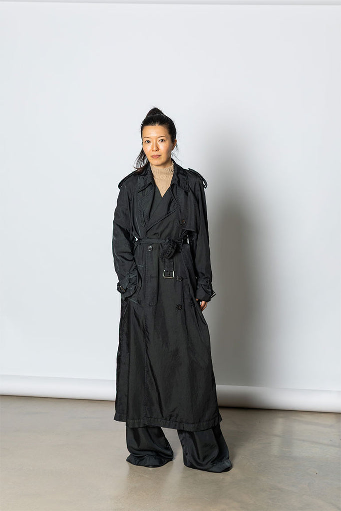 Ristos Overdyed Trench - Dark Green