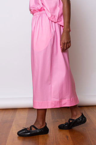 Ruffle Waist Tulip Skirt - Bright Pink