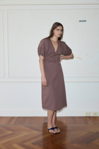 Pinched Dress - Cedar