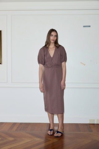 Pinched Dress - Cedar