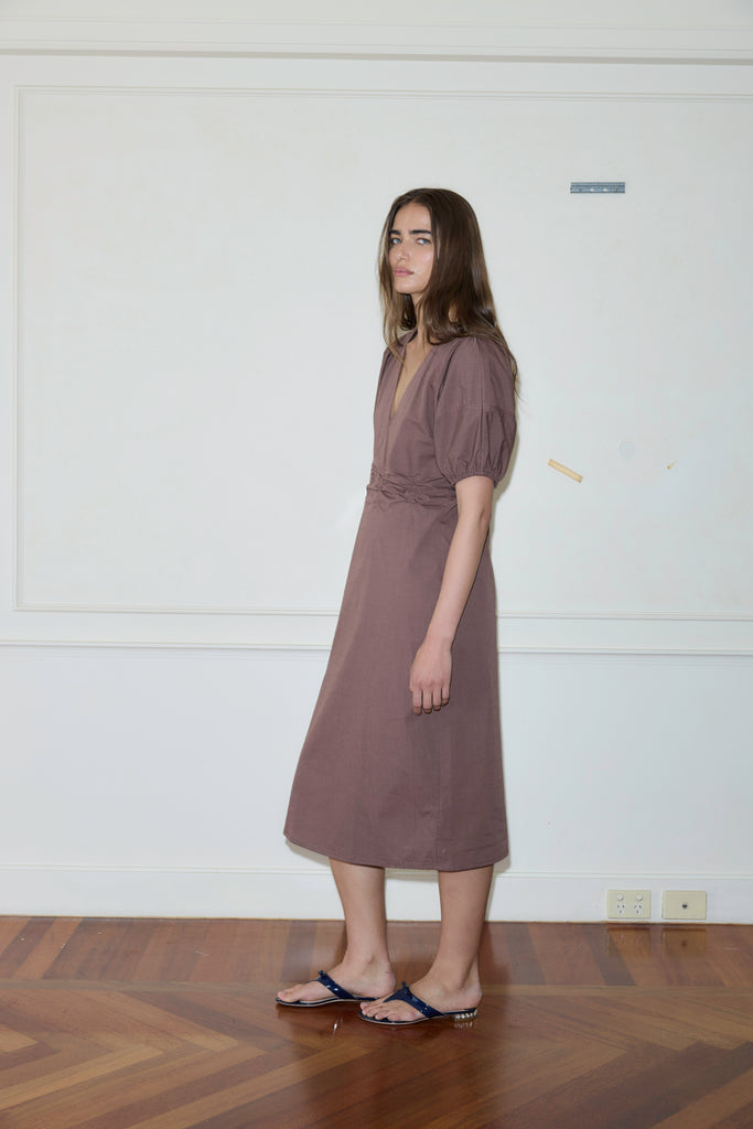 Pinched Dress - Cedar