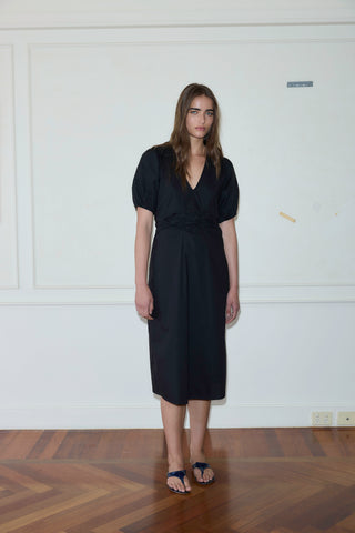 Pinched Dress - Black