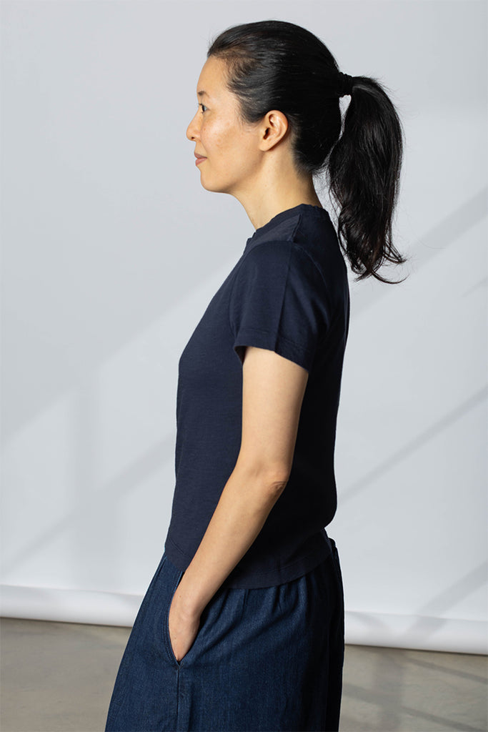Sadie Cotton Boy Tee - Dark Indigo