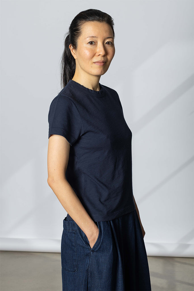 Sadie Cotton Boy Tee - Dark Indigo