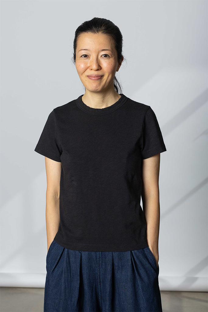 Sadie Cotton Boy Tee - Carbon Black
