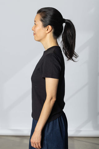 Sadie Cotton Boy Tee - Carbon Black